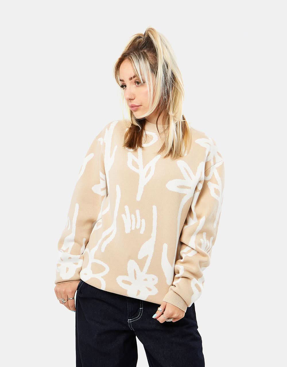 Route One Wildflower Knitted Sweater - Ivory Cream/White - Image 8