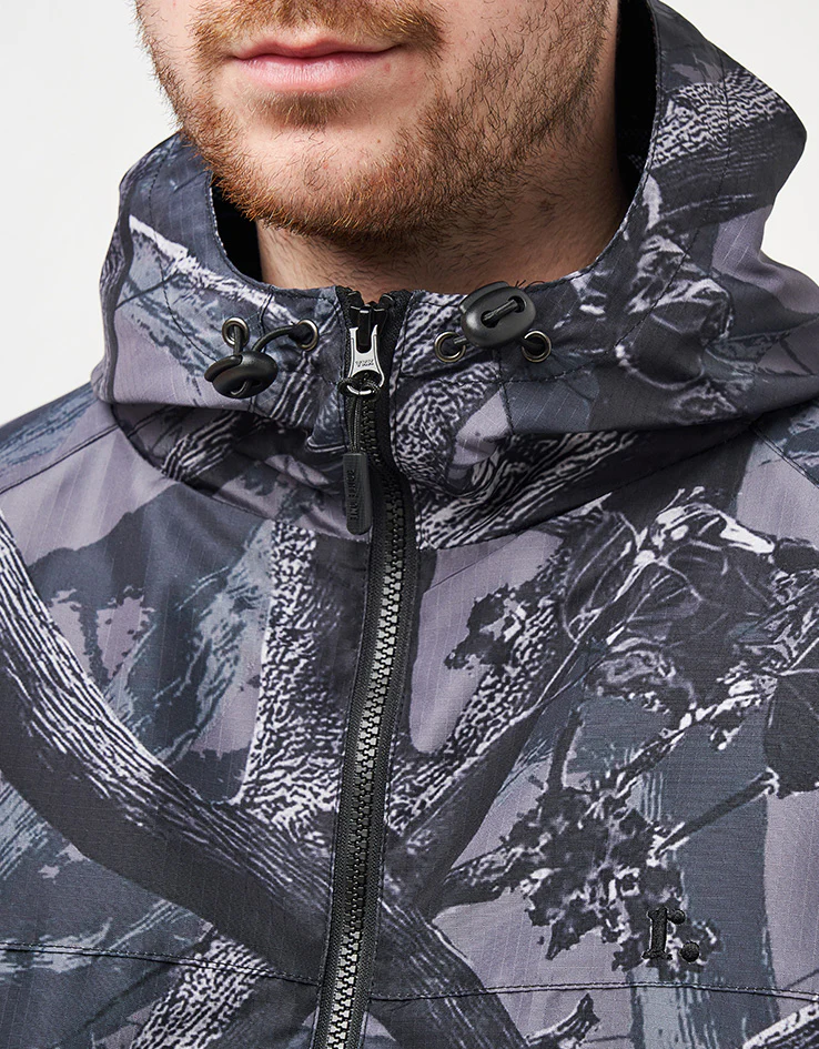 Route One Windbreaker Jacket - Tree Camo (Black) - Image 5