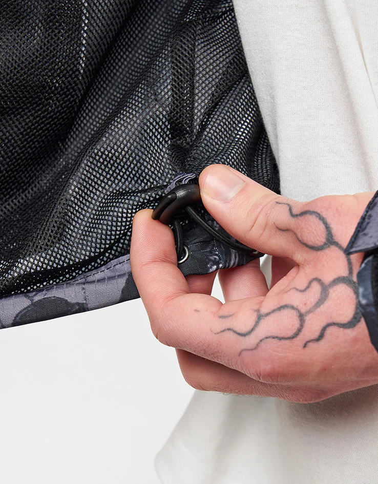 Route One Windbreaker Jacket - Tree Camo (Black) - Image 7