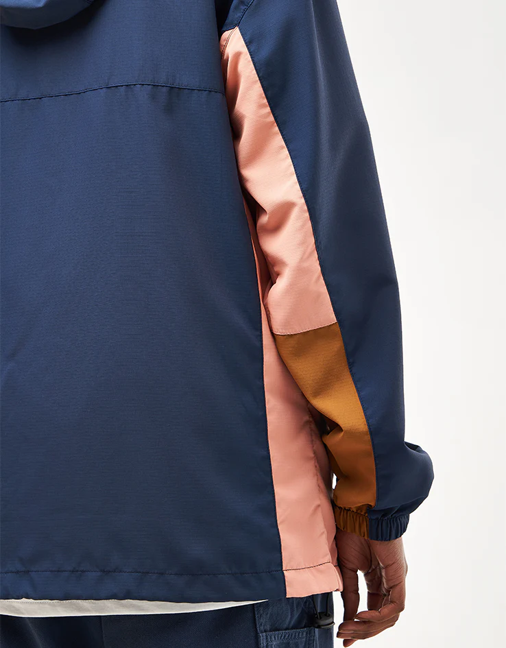 Route One Packable Windbreaker - Navy/Tan/Peach - Image 13