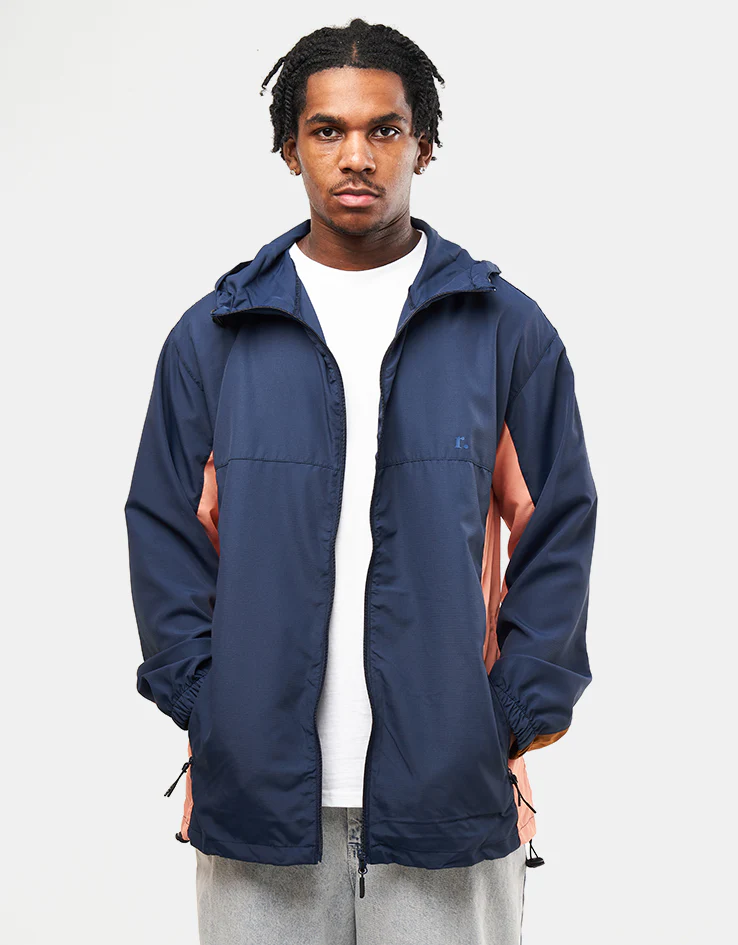 Route One Packable Windbreaker - Navy/Tan/Peach - Image 3