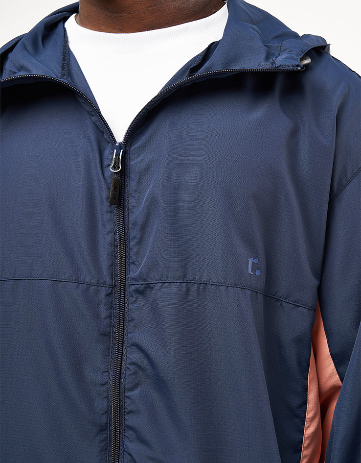 Route One Packable Windbreaker - Navy/Tan/Peach - Image 4