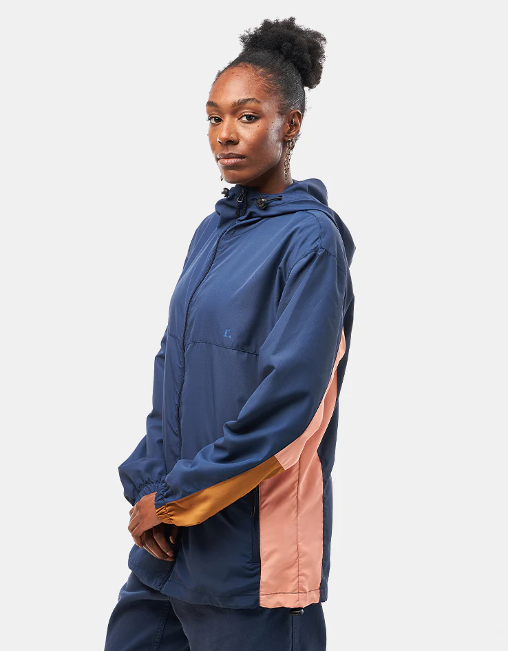 Route One Packable Windbreaker - Navy/Tan/Peach - Image 7