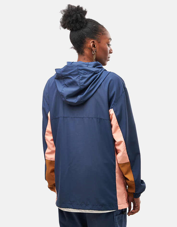 Route One Packable Windbreaker - Navy/Tan/Peach - Image 8