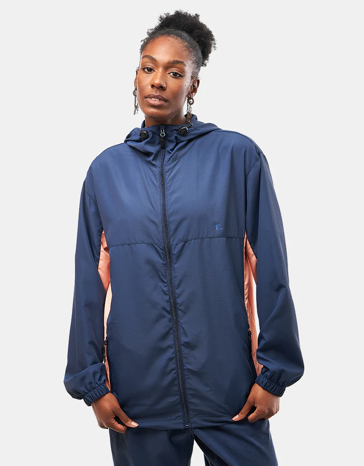 Route One Packable Windbreaker - Navy/Tan/Peach - Image 9