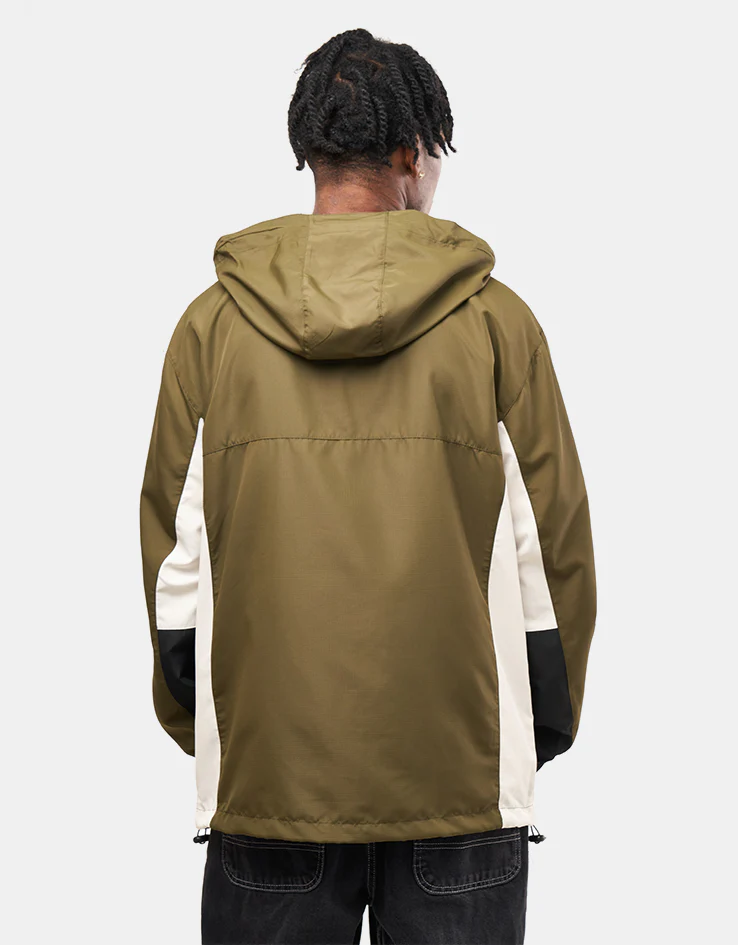 Route One Packable Windbreaker - Olive/Grey/Black - Image 2