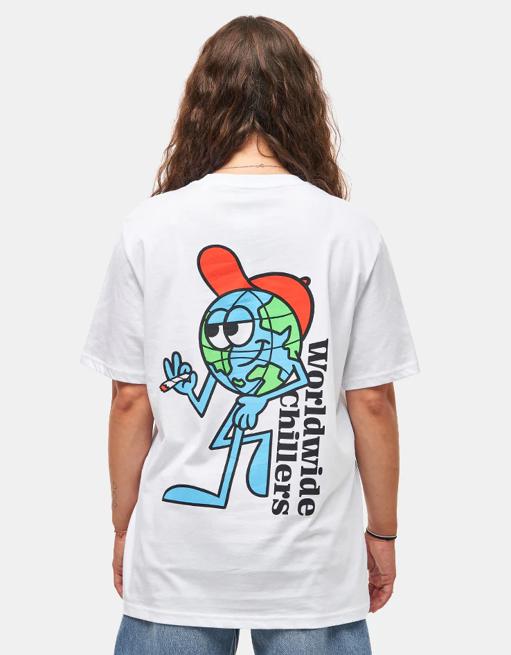 Route One Worldwide Chillers Organic T-Shirt - White - Image 5