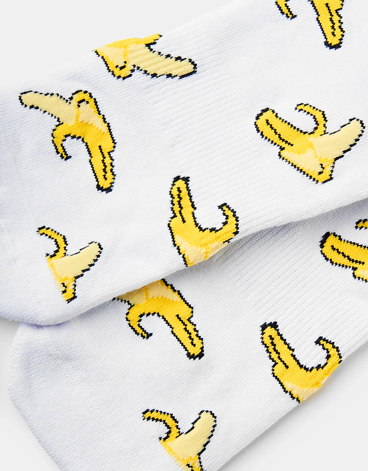 Route One Yellow Fatty Bean Crew Socks - White - Image 3