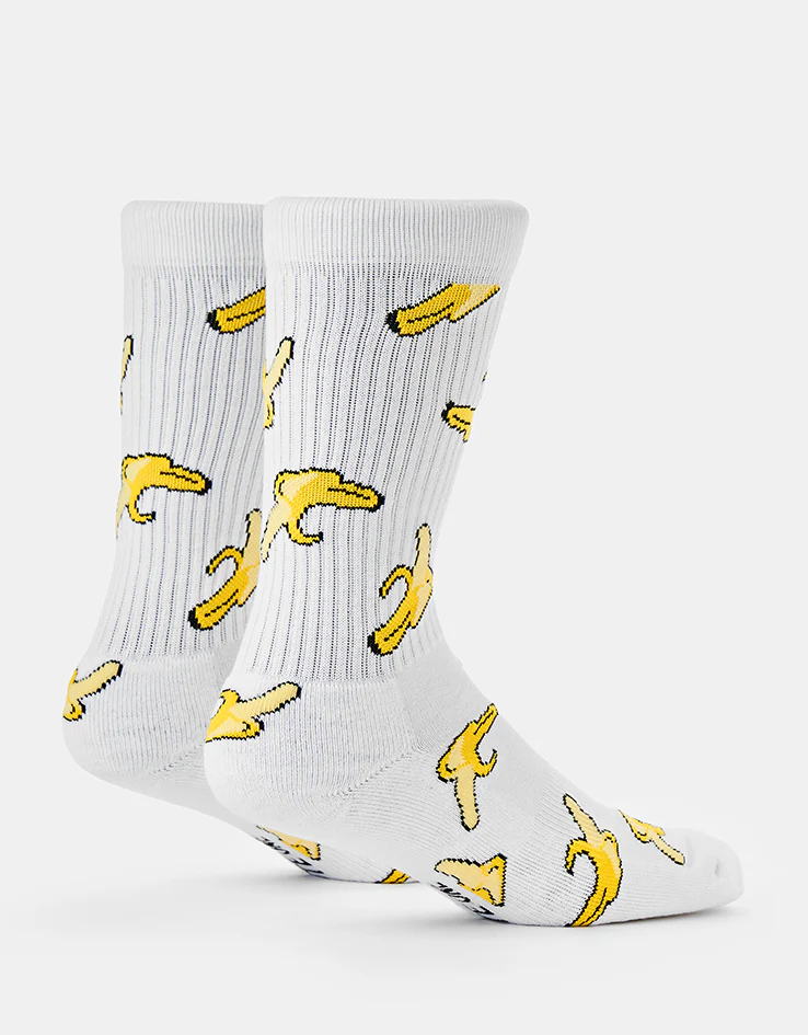 Route One Yellow Fatty Bean Crew Socks - White - Image 5