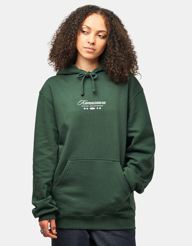 Route One Zen Garden Heavyweight Hoodie - Forest Green - Image 6