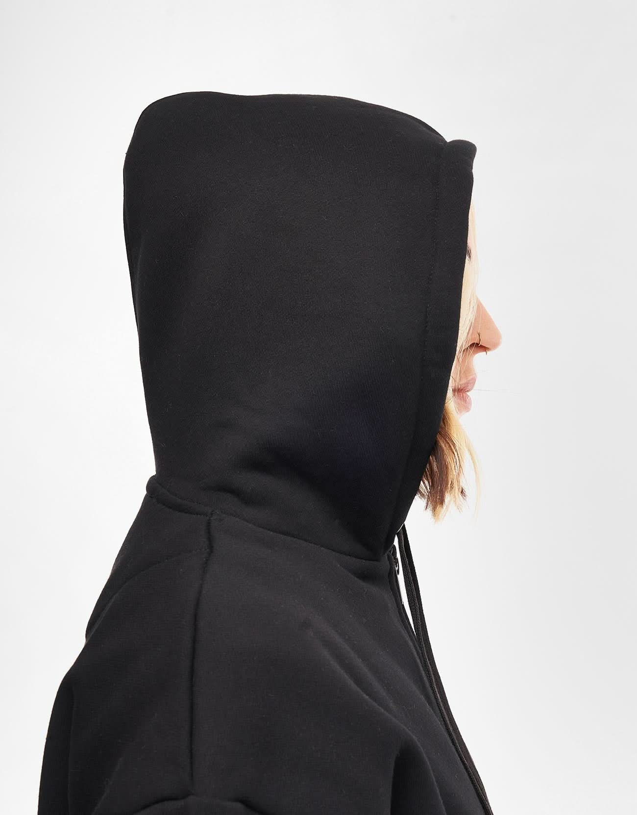 Route One Heavyweight Zip Hoodie (400gsm) - Black - Image 12
