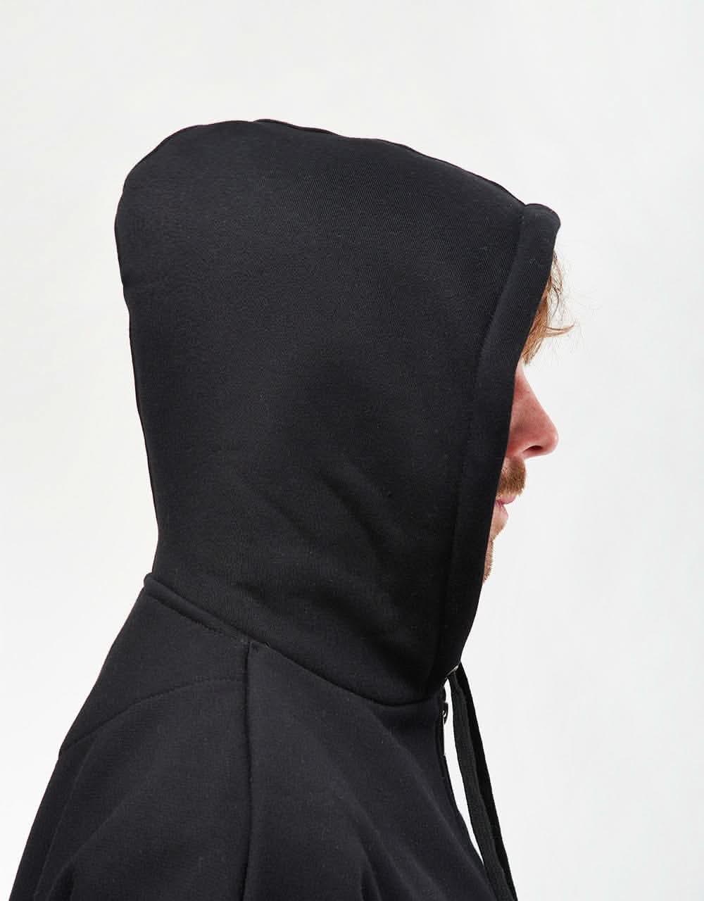 Route One Heavyweight Zip Hoodie (400gsm) - Black - Image 6