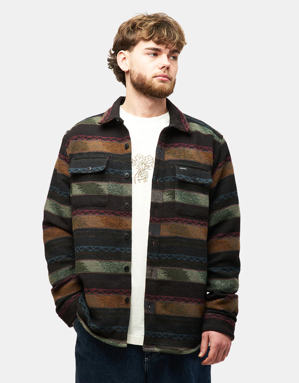 RVCA Blanket L/S Shirt - Red Earth - Image 3
