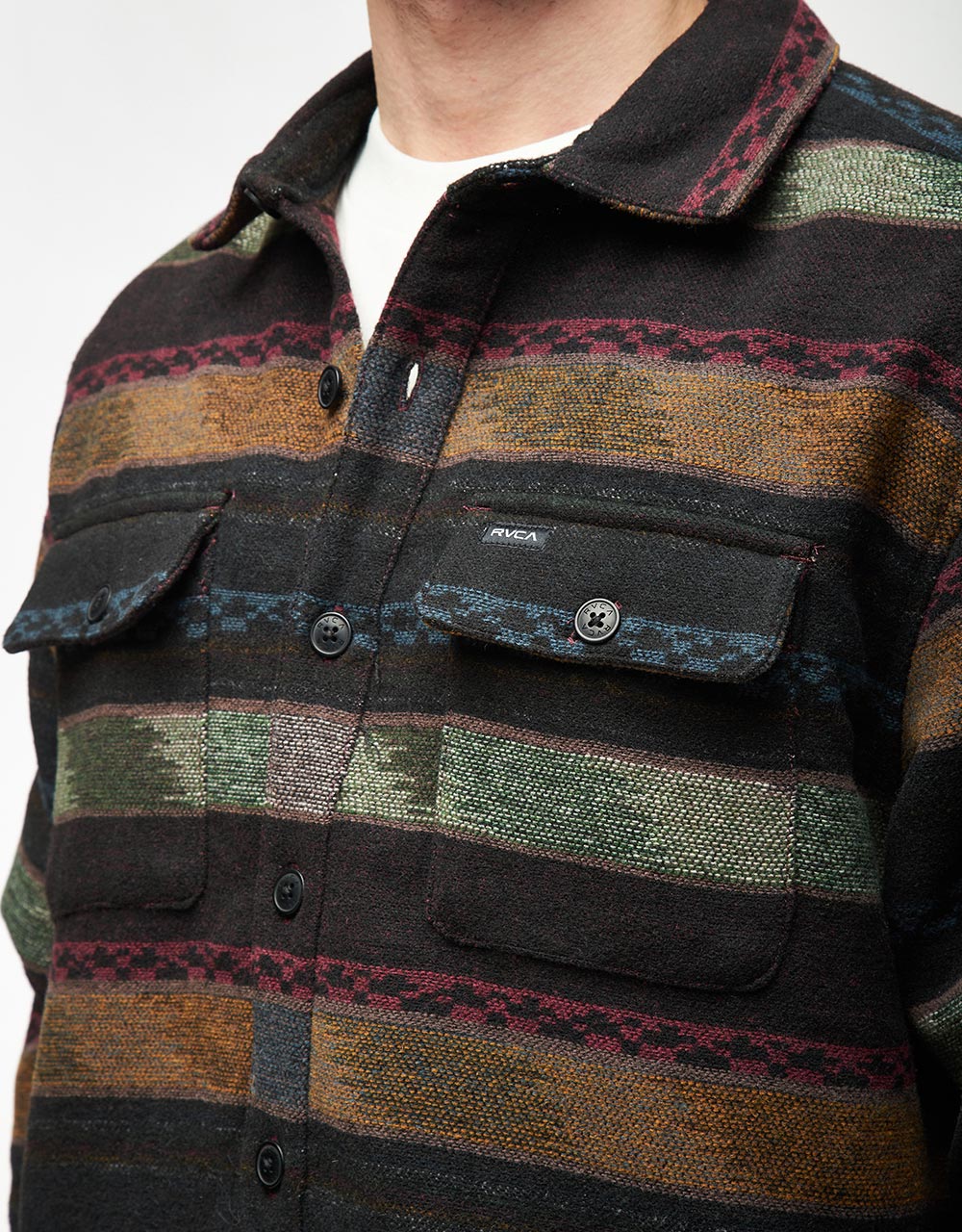 RVCA Blanket L/S Shirt - Red Earth - Image 5