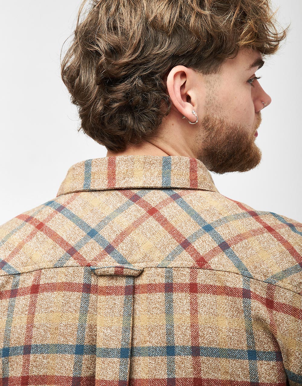 RVCA Hughes Flannel L/S Shirt - Bombay Brown - Image 5
