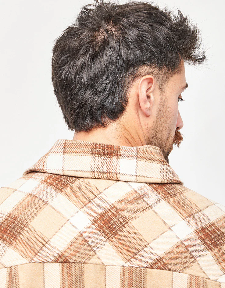 Santa Cruz Apex L/S Shirt - Brown Check - Image 5