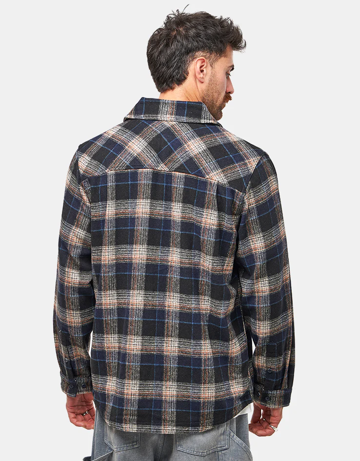 Santa Cruz Apex L/S Shirt - Navy Check - Image 2