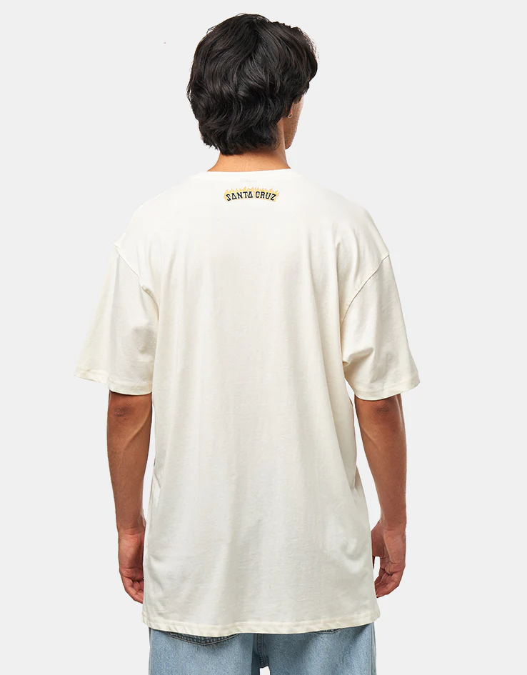 Santa Cruz Burnt Bone Hand T-Shirt - Unbleached Cotton - Image 2