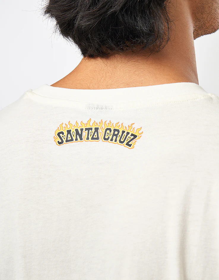 Santa Cruz Burnt Bone Hand T-Shirt - Unbleached Cotton - Image 4
