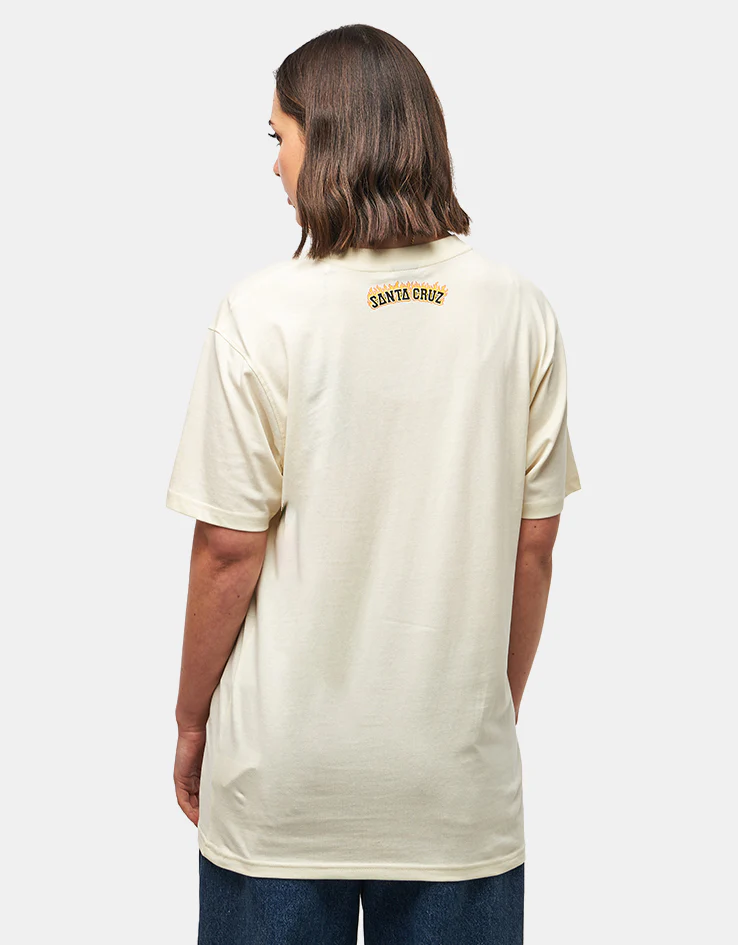 Santa Cruz Burnt Bone Hand T-Shirt - Unbleached Cotton - Image 6