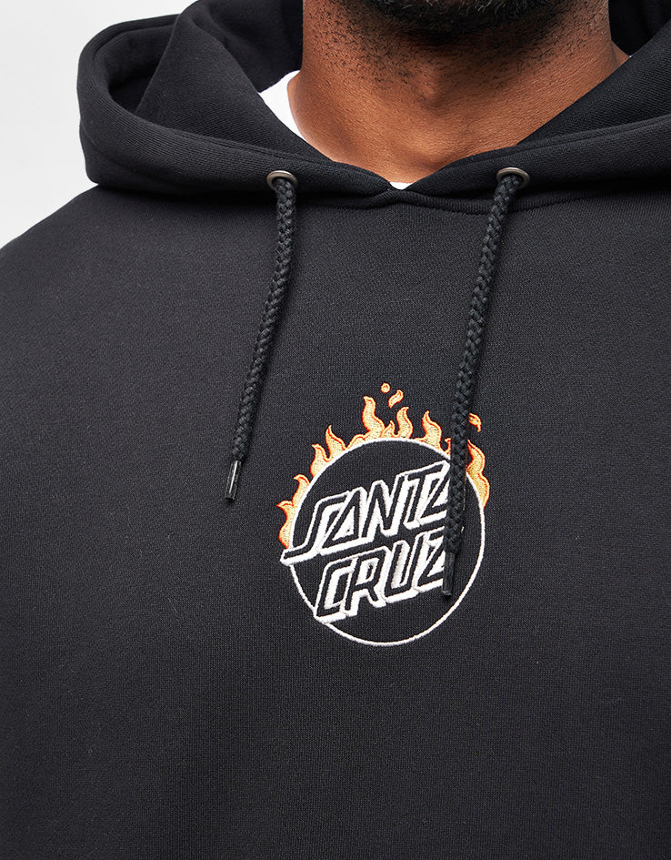 Santa Cruz Burnt Opus Front Pullover Hoodie - Black - Image 3
