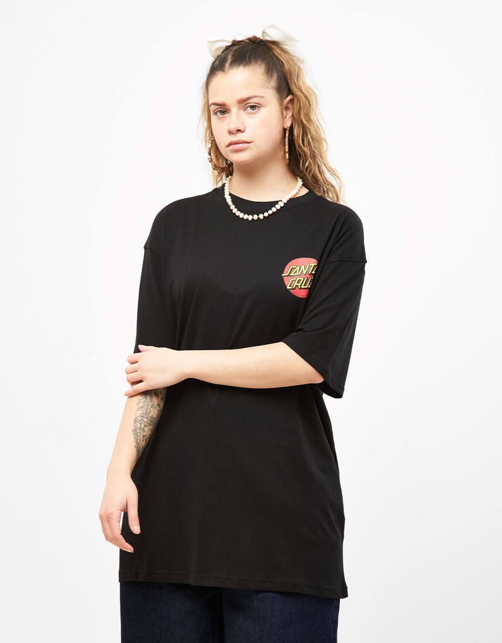 Santa Cruz Classic Dot Chest T-Shirt - Black - Image 6