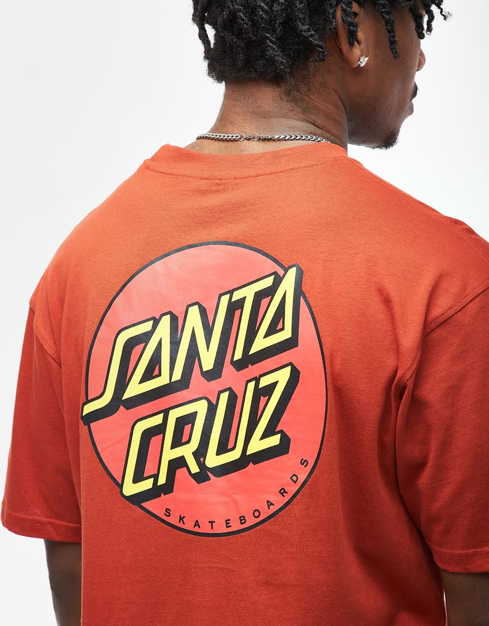 Santa Cruz Classic Dot Chest T-Shirt - Dark Rust - Image 3