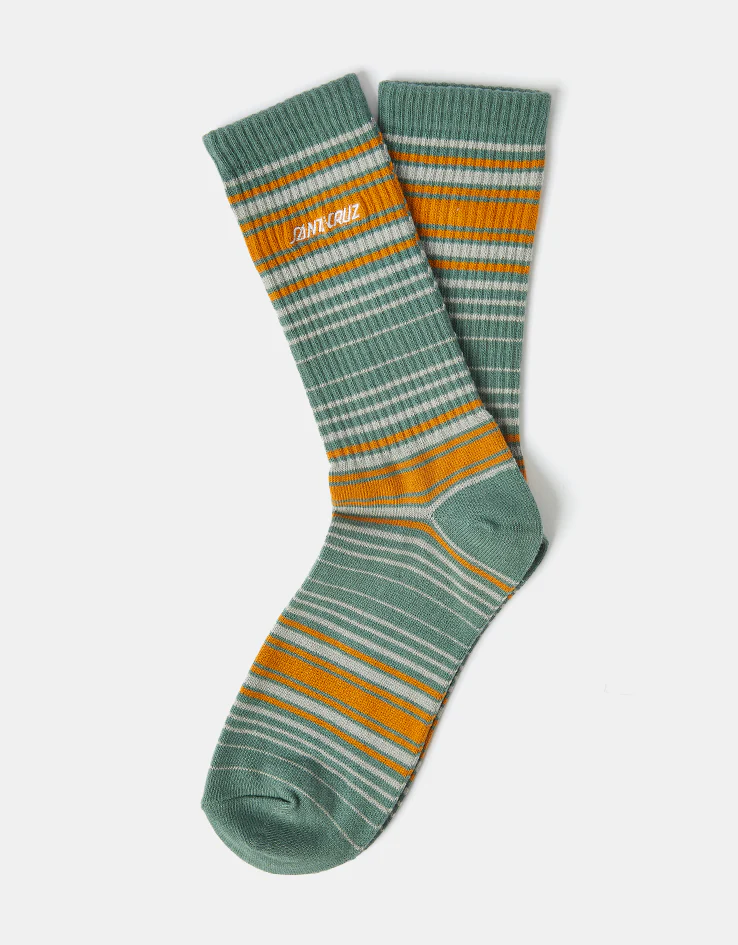 Santa Cruz Classic Strip Stripe Socks - Moon Rock Stripe - Image 2