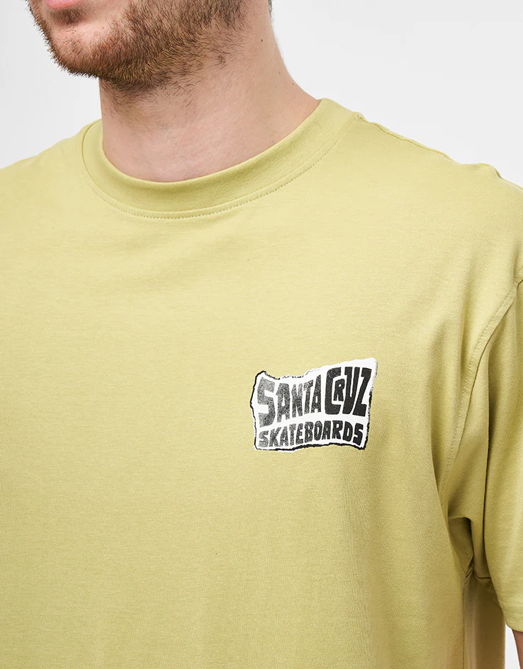 Santa Cruz Collage Hand T-Shirt - Faded Khaki - Image 4