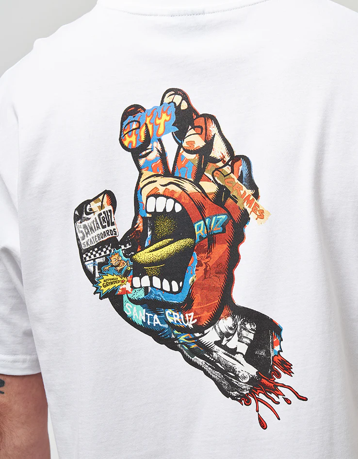 Santa Cruz Collage Hand T-Shirt - White - Image 3