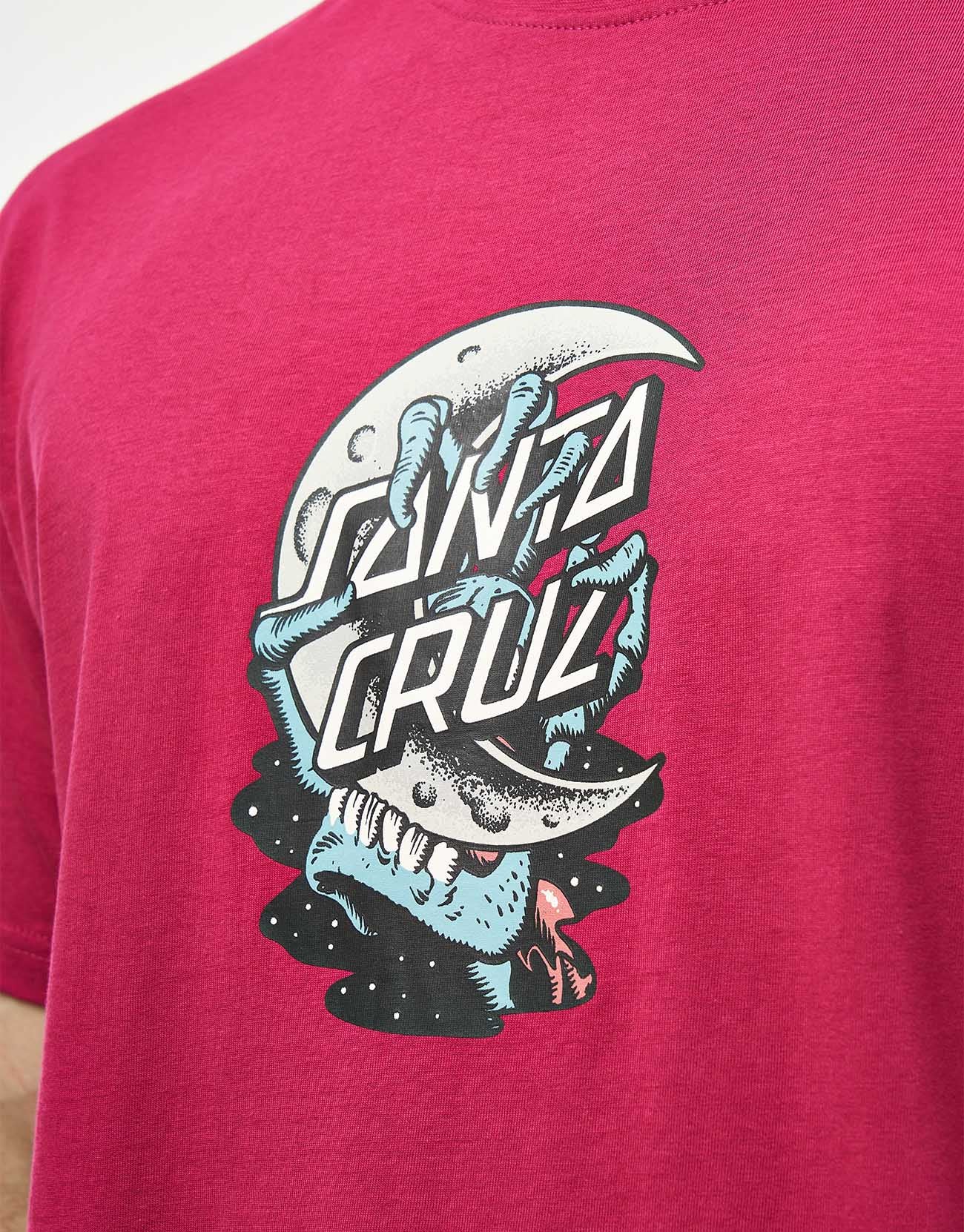Santa Cruz Crescent Bone Hand T-Shirt - Burgundy - Image 2