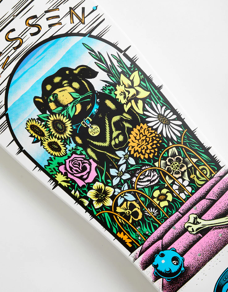 Santa Cruz Dressen Pup Reissue Skateboard Deck - 9.5" - Image 3