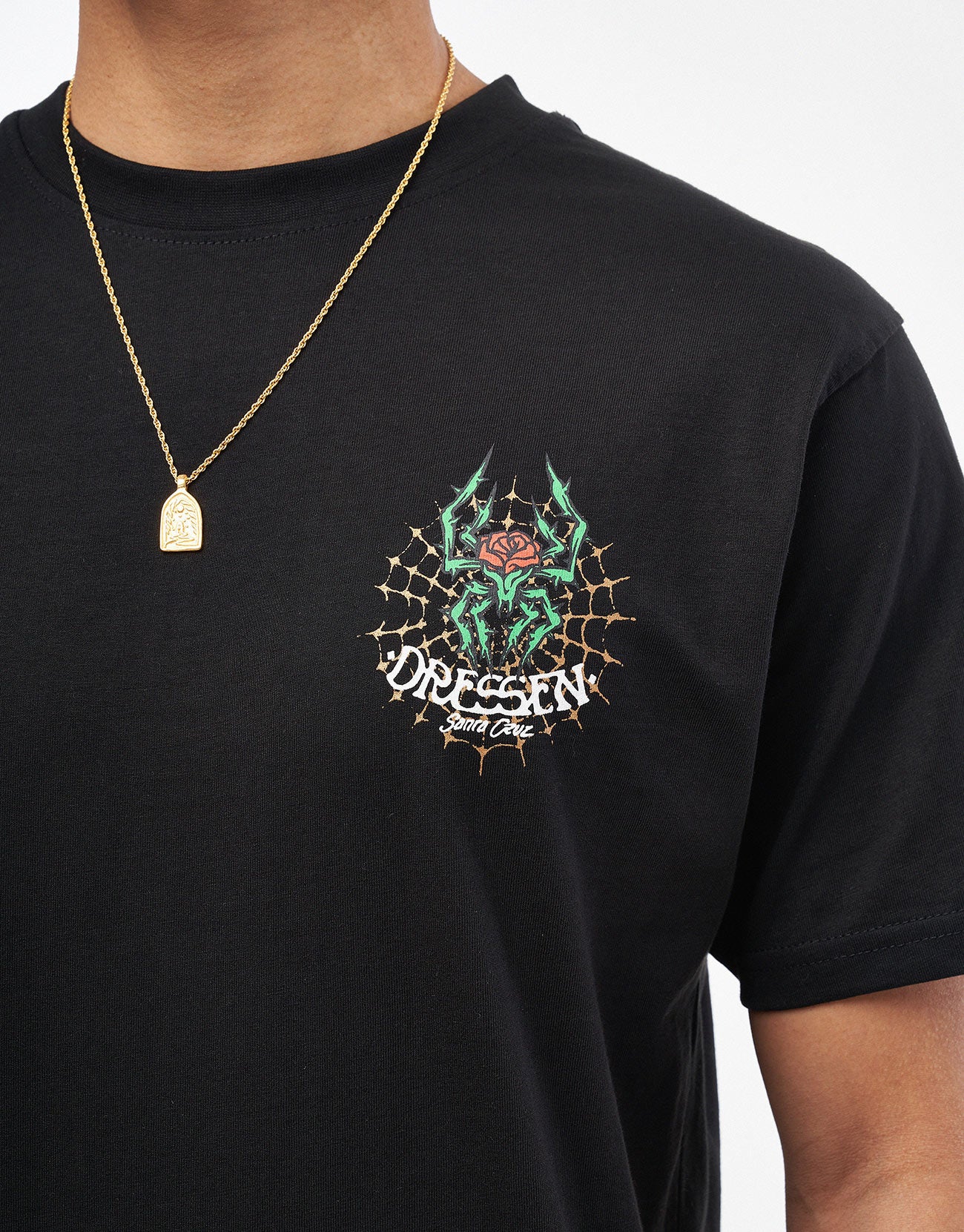 Santa Cruz Dressen Rose Cross 2 T-Shirt - Black - Image 2