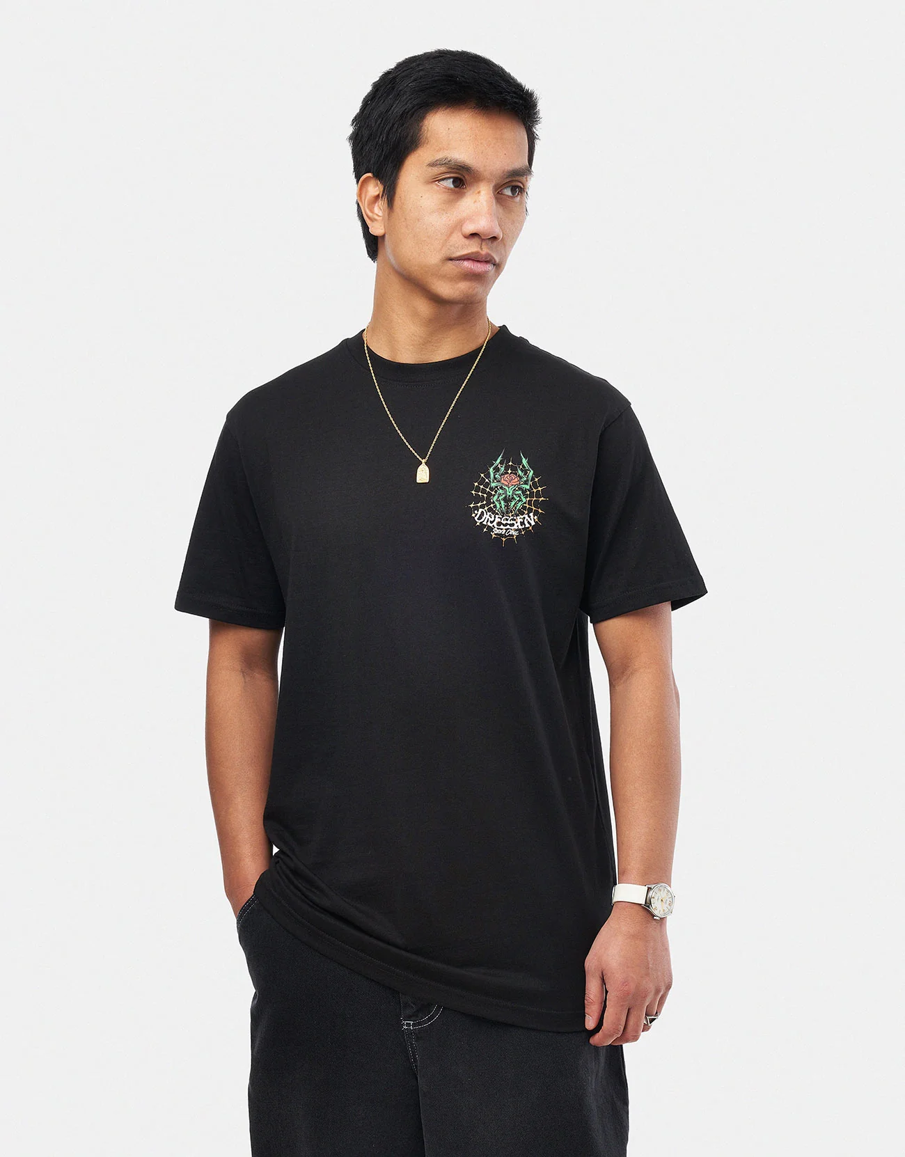 Santa Cruz Dressen Rose Cross 2 T-Shirt - Black - Image 3