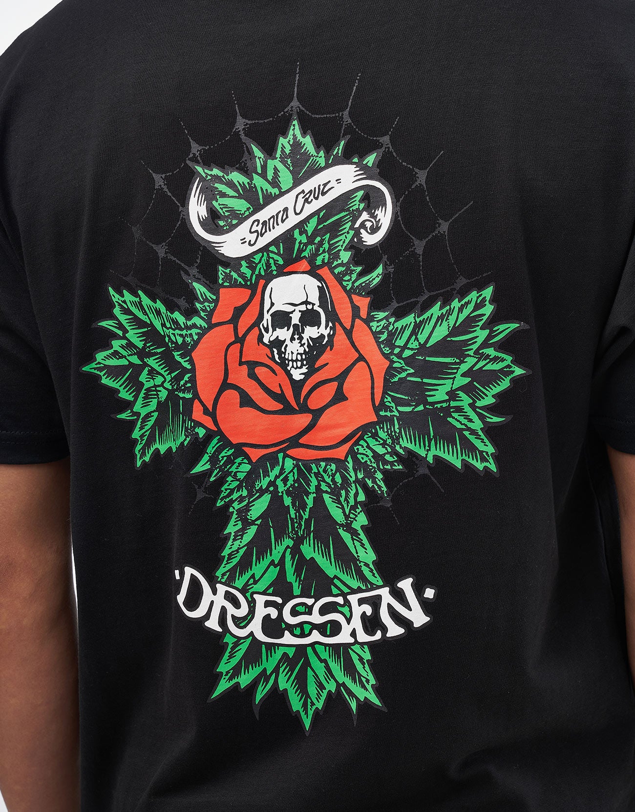 Santa Cruz Dressen Rose Cross 2 T-Shirt - Black - Image 4