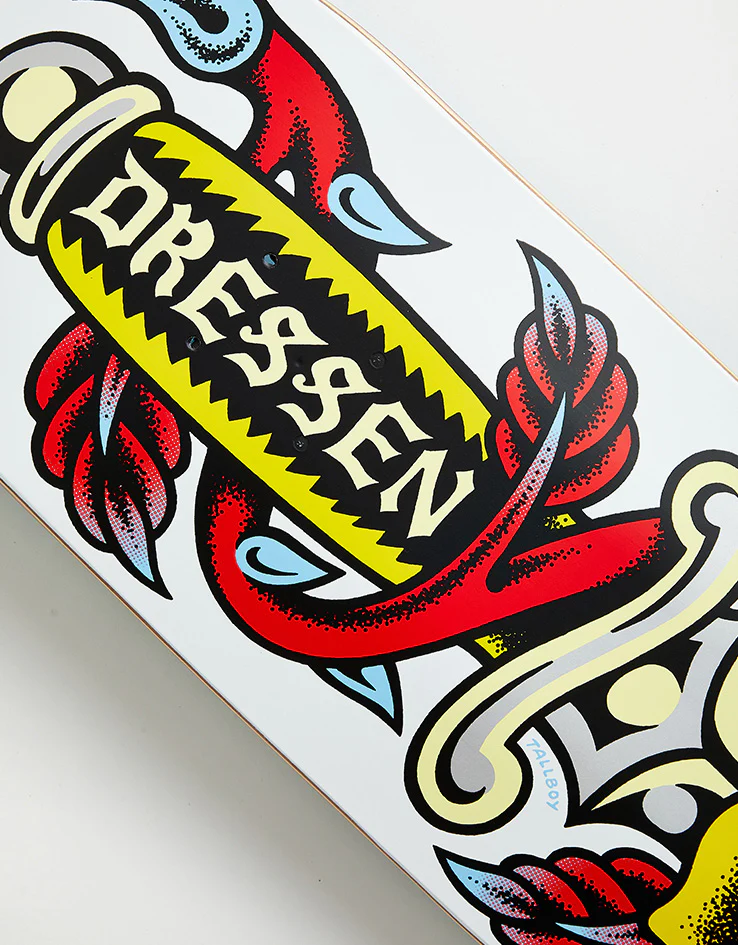 Santa Cruz Dressen Rose Dagger Skateboard Deck - 8.7" - Image 4