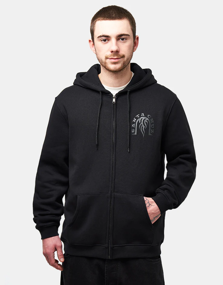 Santa Cruz Dressen Tribal Arch Zip Hoodie - Black - Image 2