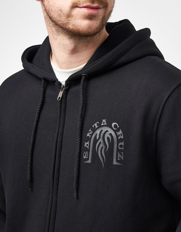 Santa Cruz Dressen Tribal Arch Zip Hoodie - Black - Image 3