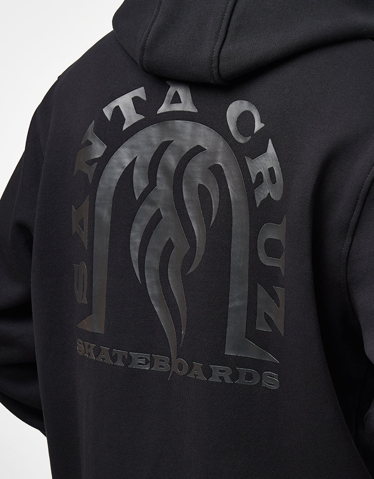 Santa Cruz Dressen Tribal Arch Zip Hoodie - Black - Image 4