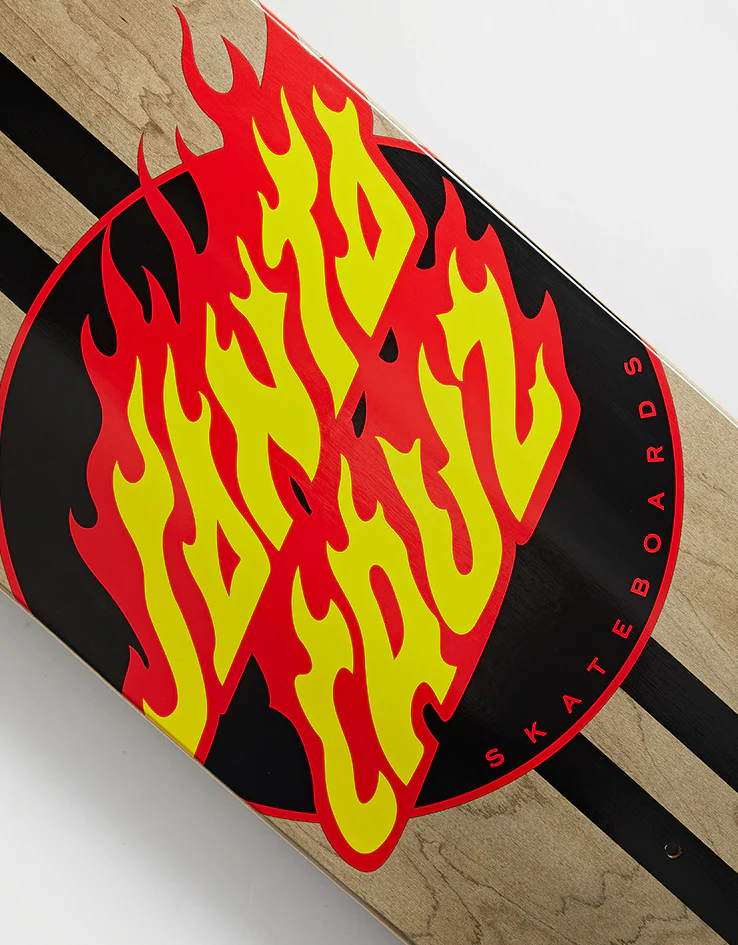 Santa Cruz Flame Dot Striped ATV Skateboard Deck - 8.6" - Image 3