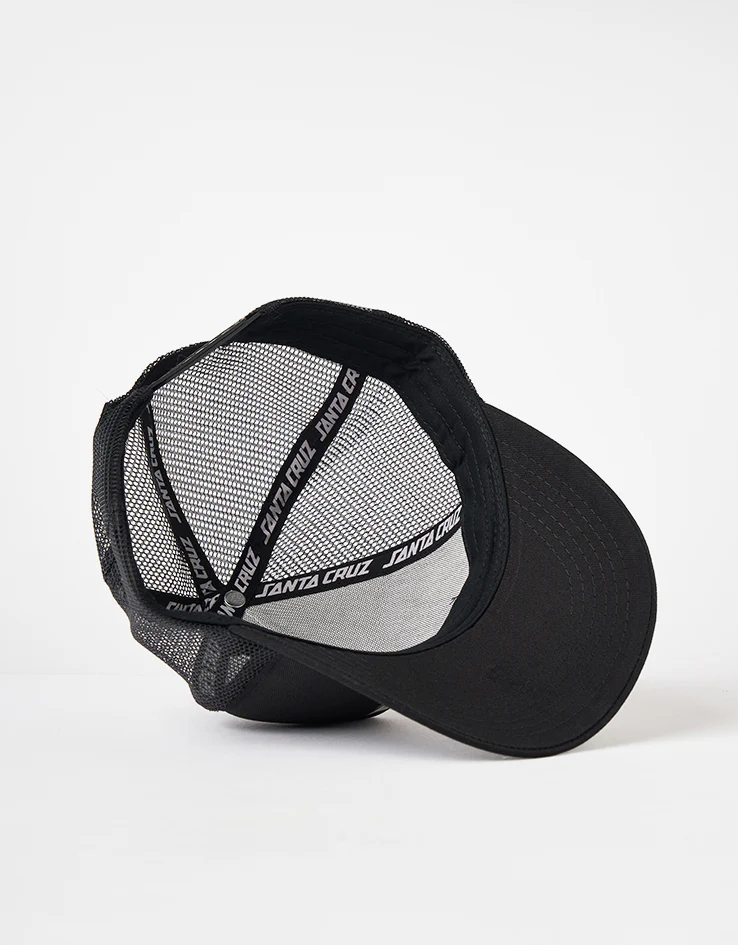 Santa Cruz Flaming Dice Dot Meshback Cap - Black - Image 5
