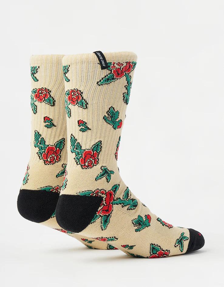 Santa Cruz Flash Roses Crew Socks - Multi - Image 2
