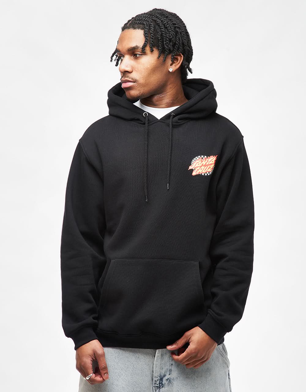 Santa Cruz Goal Flame Pullover Hoodie - Black - Image 2
