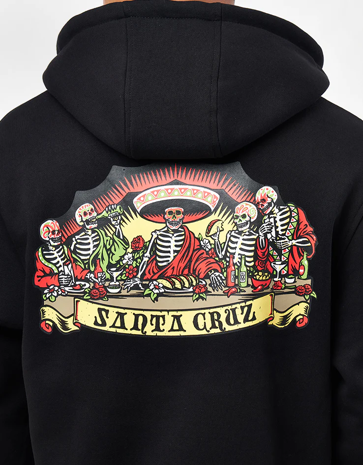 Santa Cruz Guzman Scroll Front Pullover Hoodie - Black - Image 4