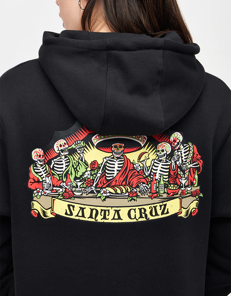 Santa Cruz Guzman Scroll Front Pullover Hoodie - Black - Image 8