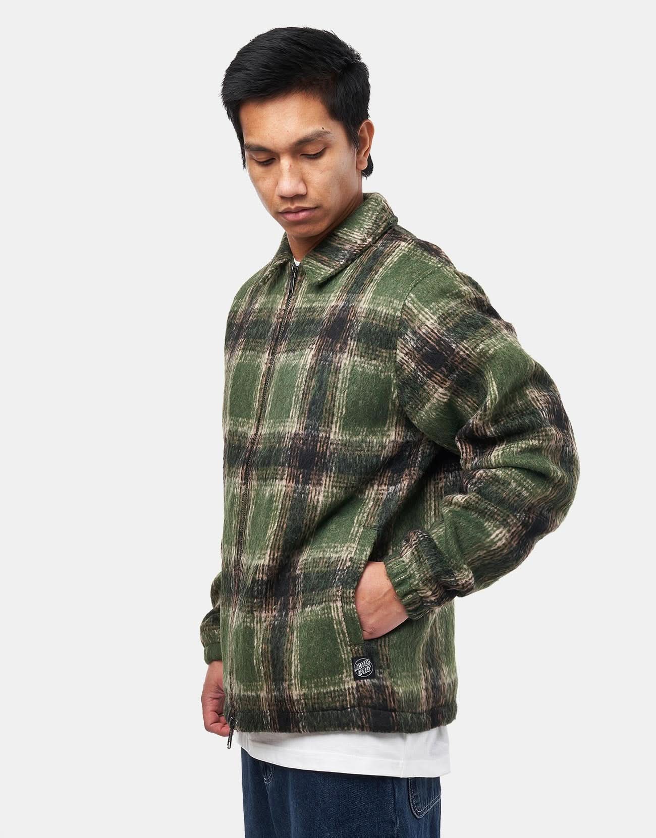 Santa Cruz Hideout Jacket - Green Check - Image 3