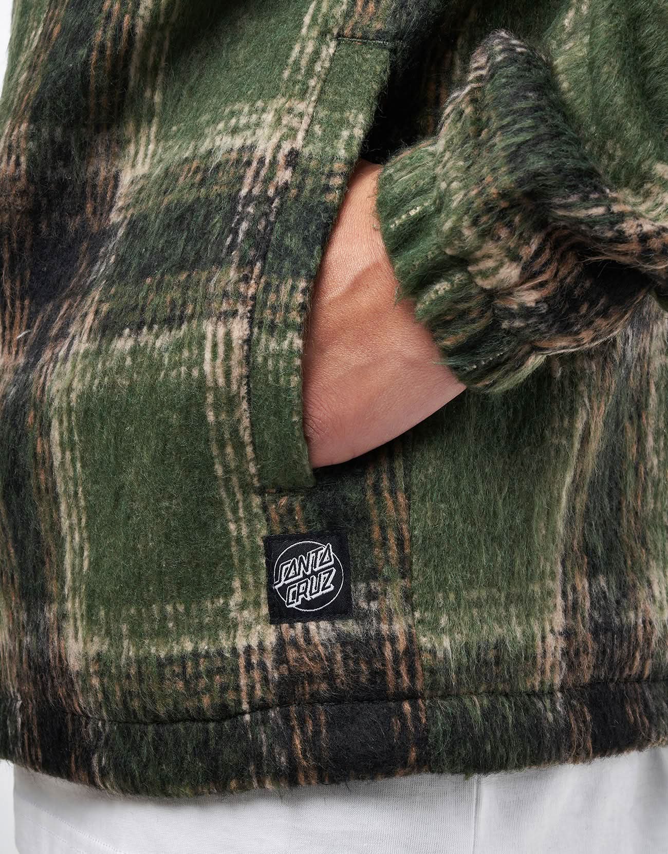 Santa Cruz Hideout Jacket - Green Check - Image 4