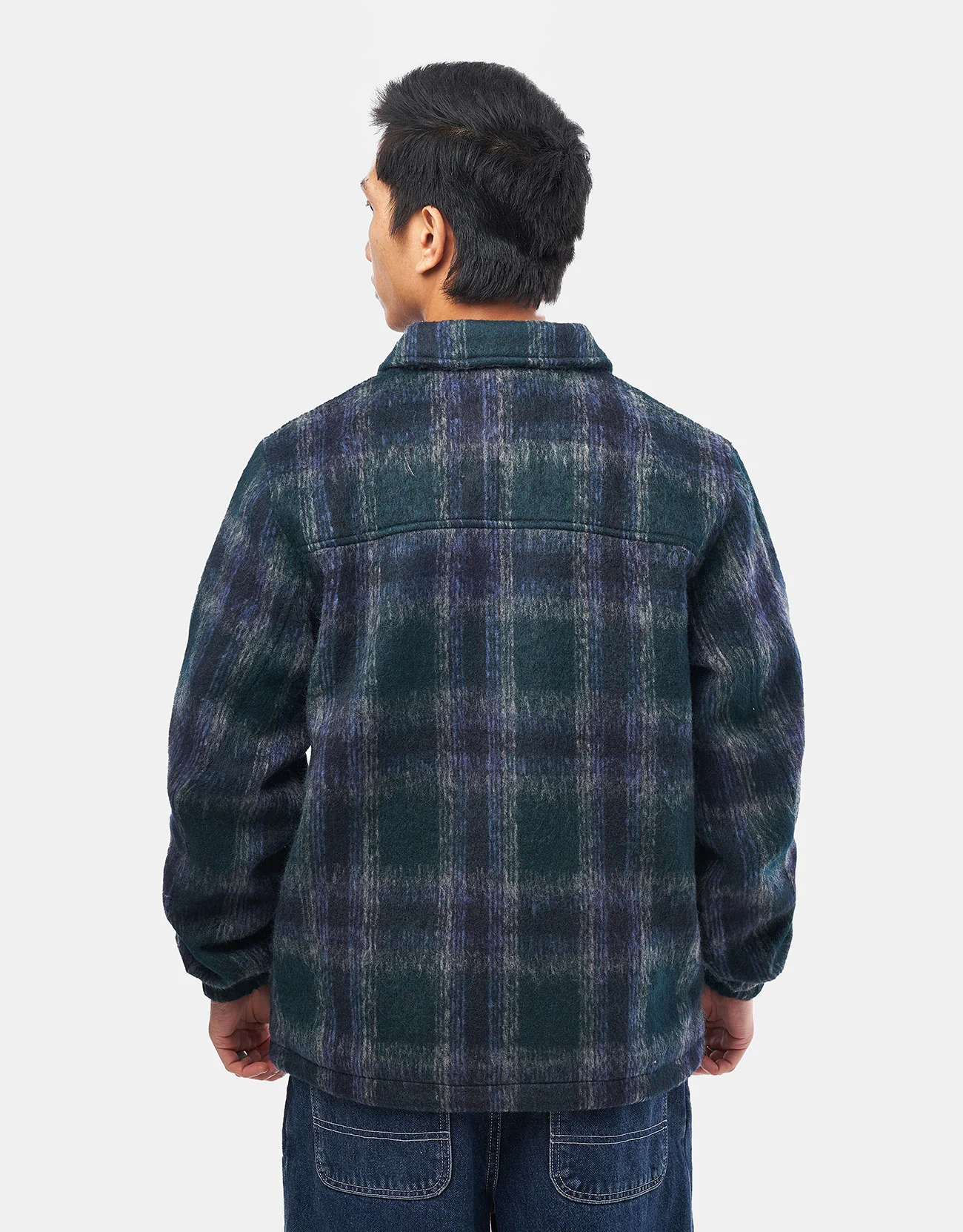 Santa Cruz Hideout Jacket - Navy/Blue/Grey Check - Image 3