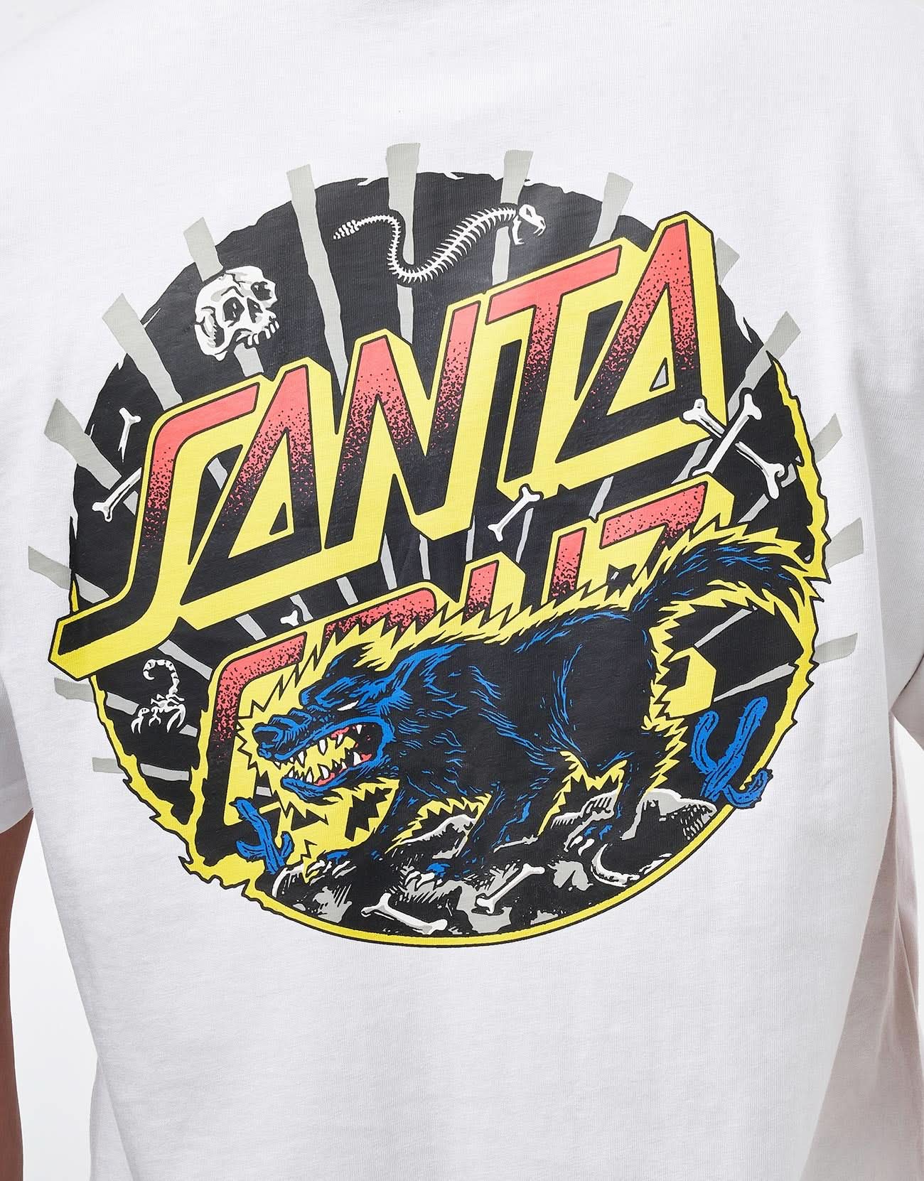 Santa Cruz Kendall Wolf Dot T-Shirt - White - Image 3