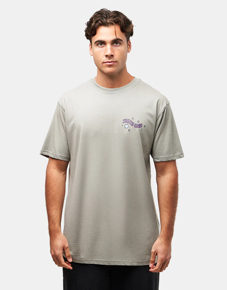 Santa Cruz Knibbs Invasion Hand Strip T-Shirt - Moon Dust - Image 2